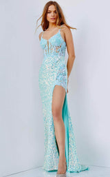 Jovani 24299 Aqua