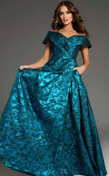 Jovani 25666 Peacock-Teal