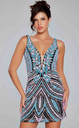 Jovani 25925 Blue-Multi