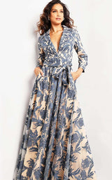 Jovani 26148 Navy/Nude