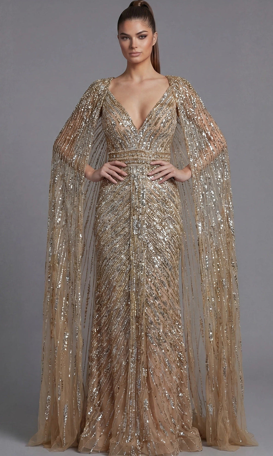 Jovani 36358 Nude