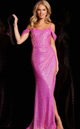 Jovani 37452 Hot-Pink