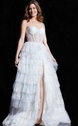 Jovani 38165 Iridescent White