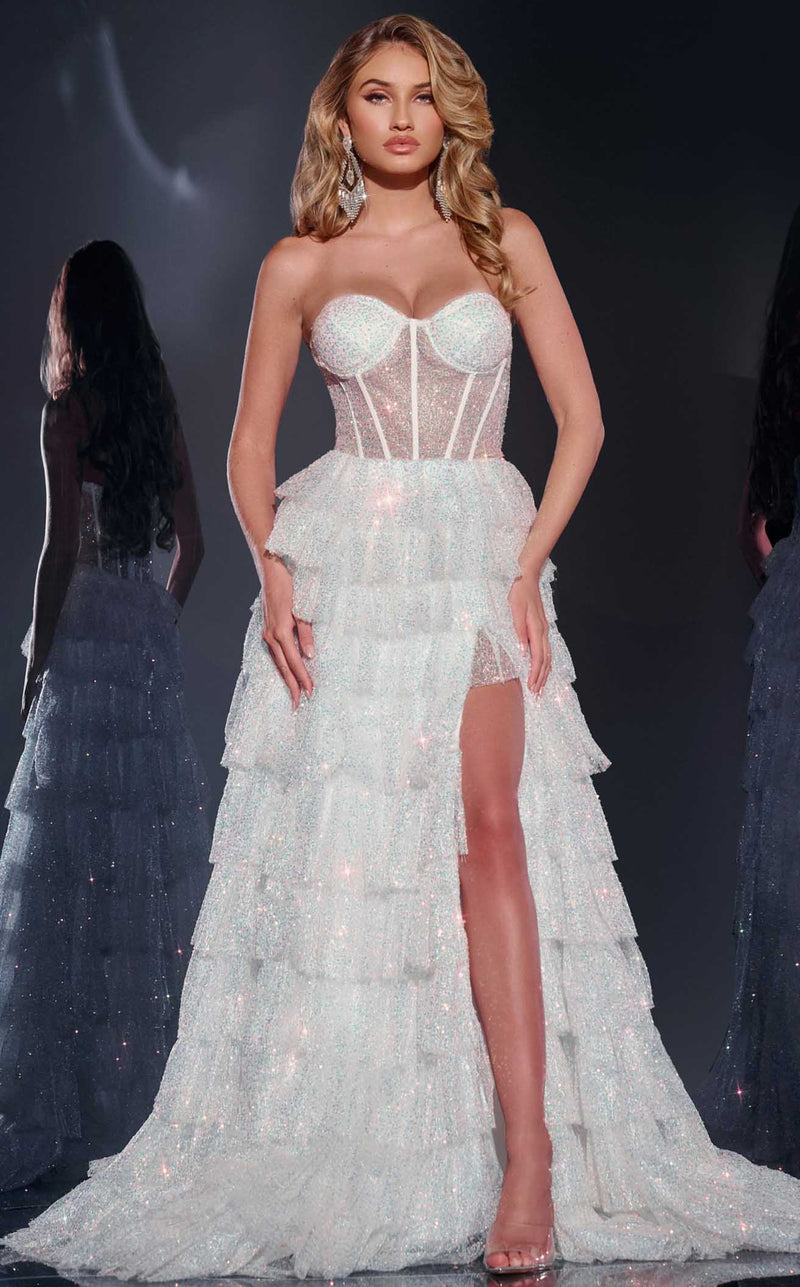 Jovani 38165 Iridescent White