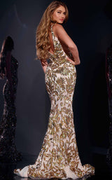 Jovani 38349 Gold/White