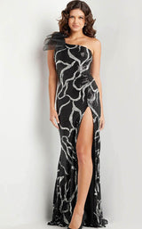 Jovani 38377 Black/Silver