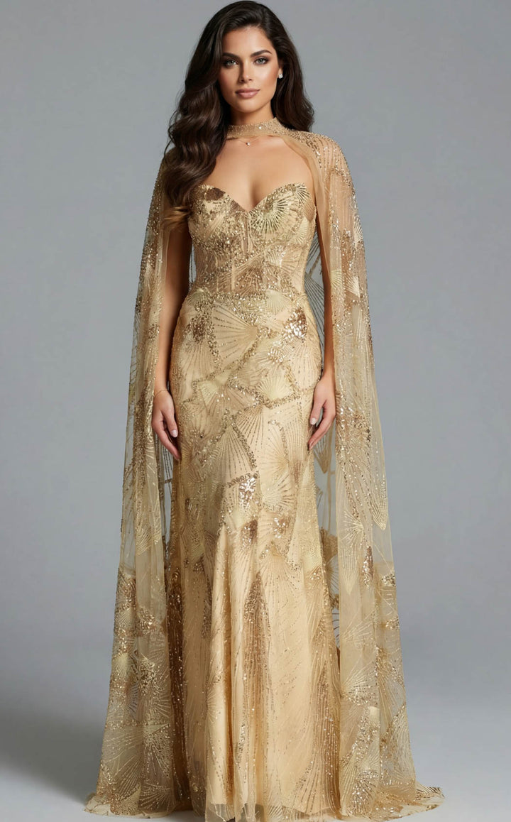 Jovani 39214 Gold