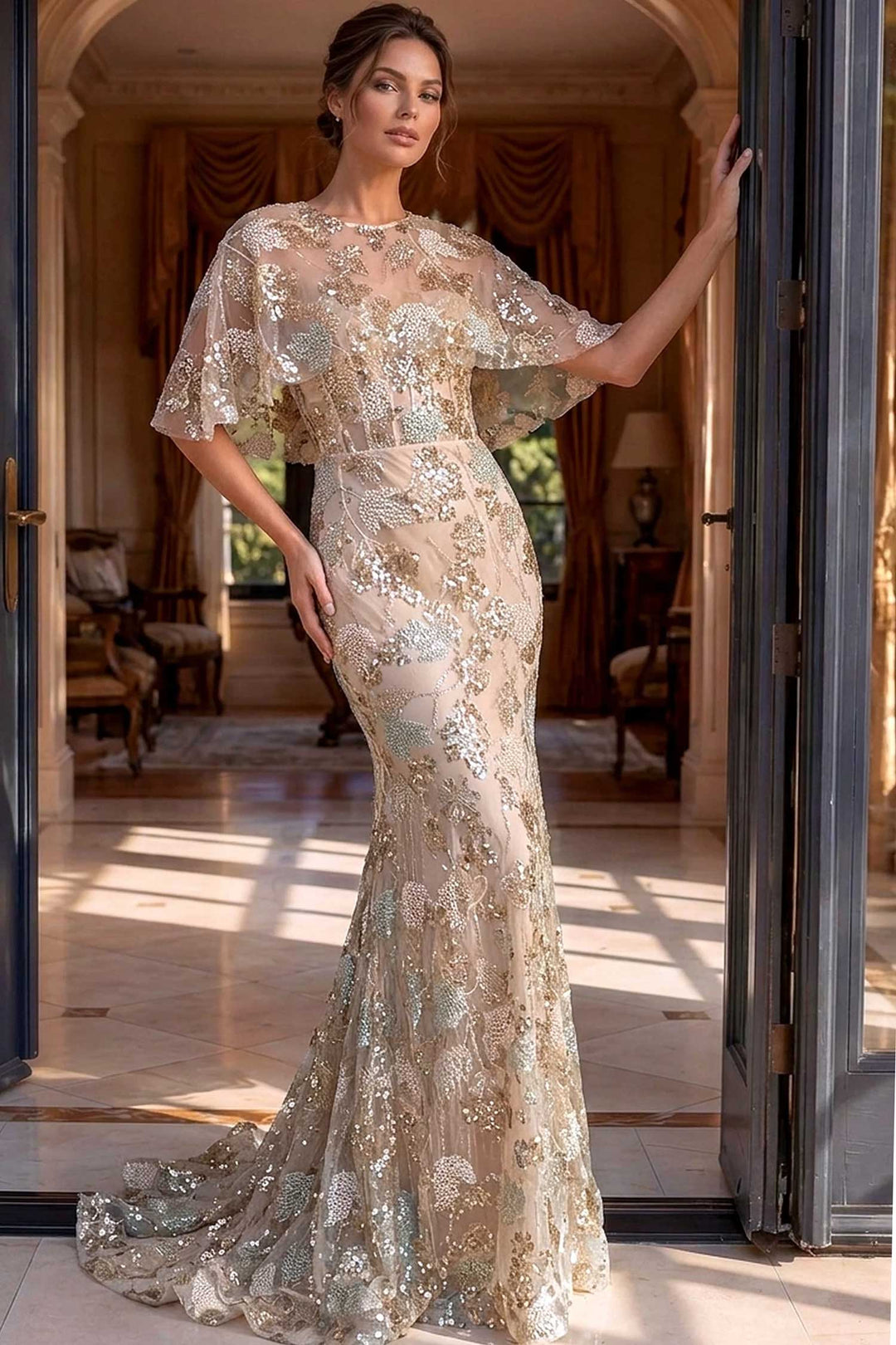 Jovani 39216 Gold
