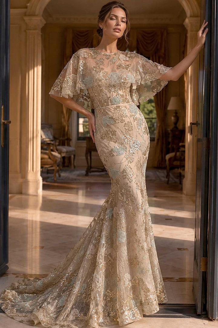 Jovani 39216 Gold