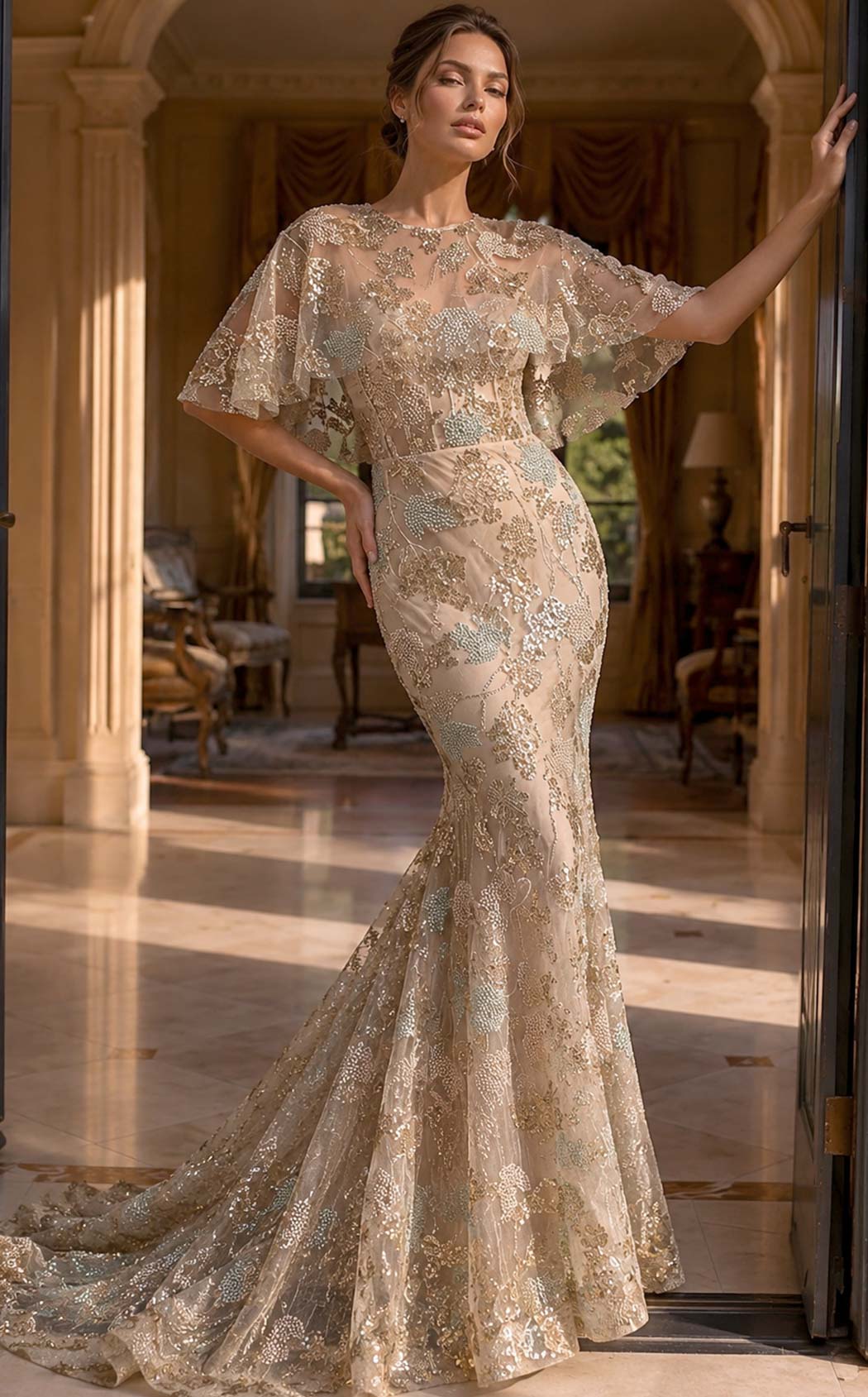 Jovani 39216 Gold