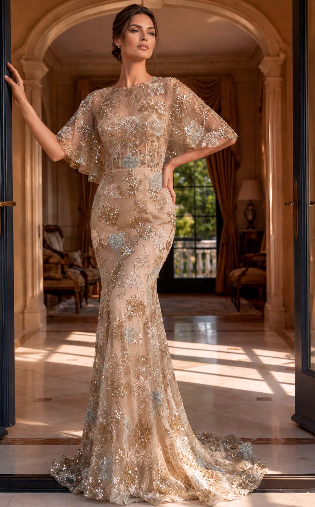 Jovani 39216 Gold