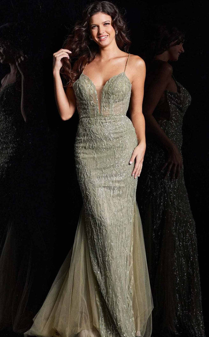 Jovani 39292 Olive