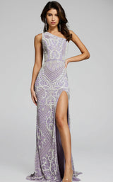 Jovani 39895 Lilac/White/Silver