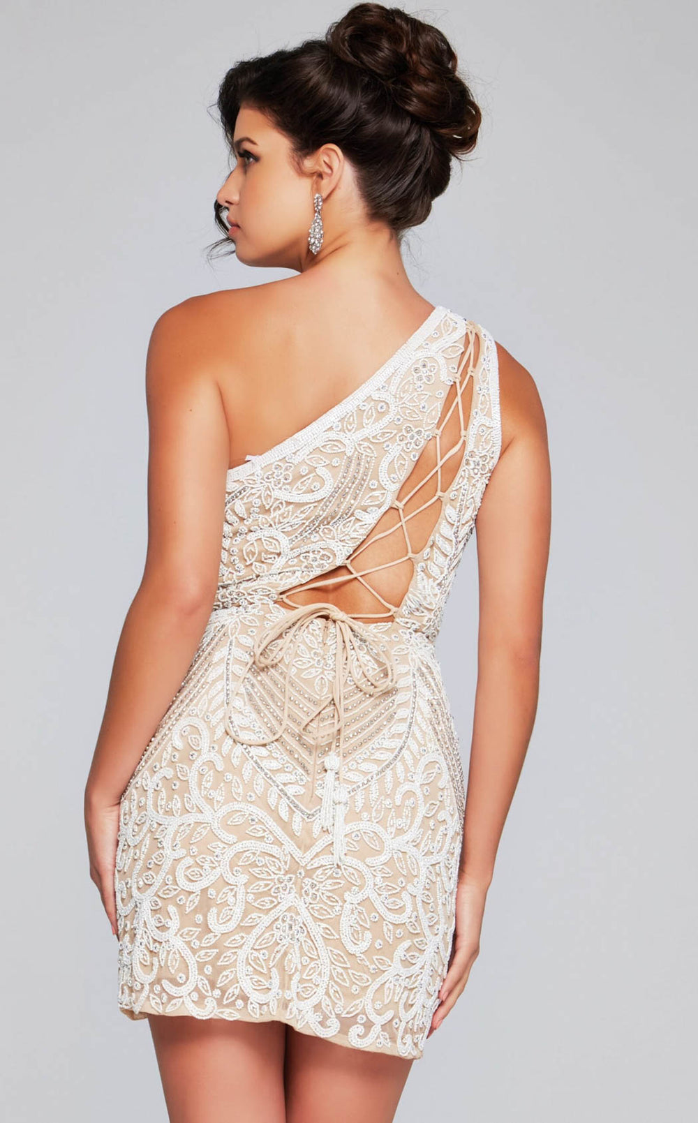 Jovani 39896 Nude/White