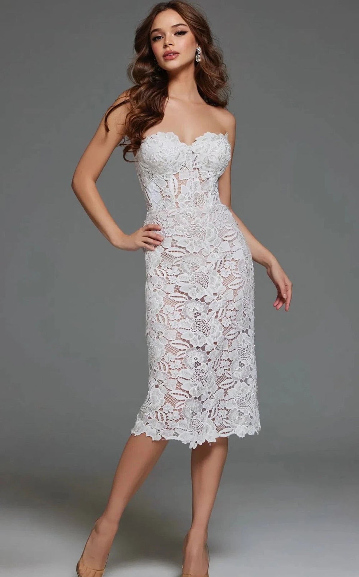 Jovani 40156 Women's Formal Evening & Wedding Guest Dress - Off White