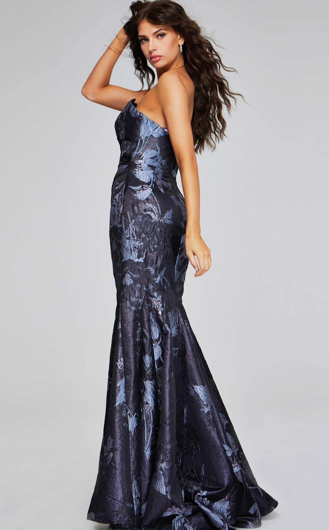 Jovani 40309 Grey-Multi