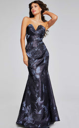 Jovani 40309 Grey-Multi