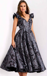 Jovani 40314 Grey-Purple