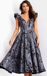 Jovani 40314 Grey-Purple