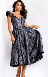 Jovani 40314 Grey-Purple