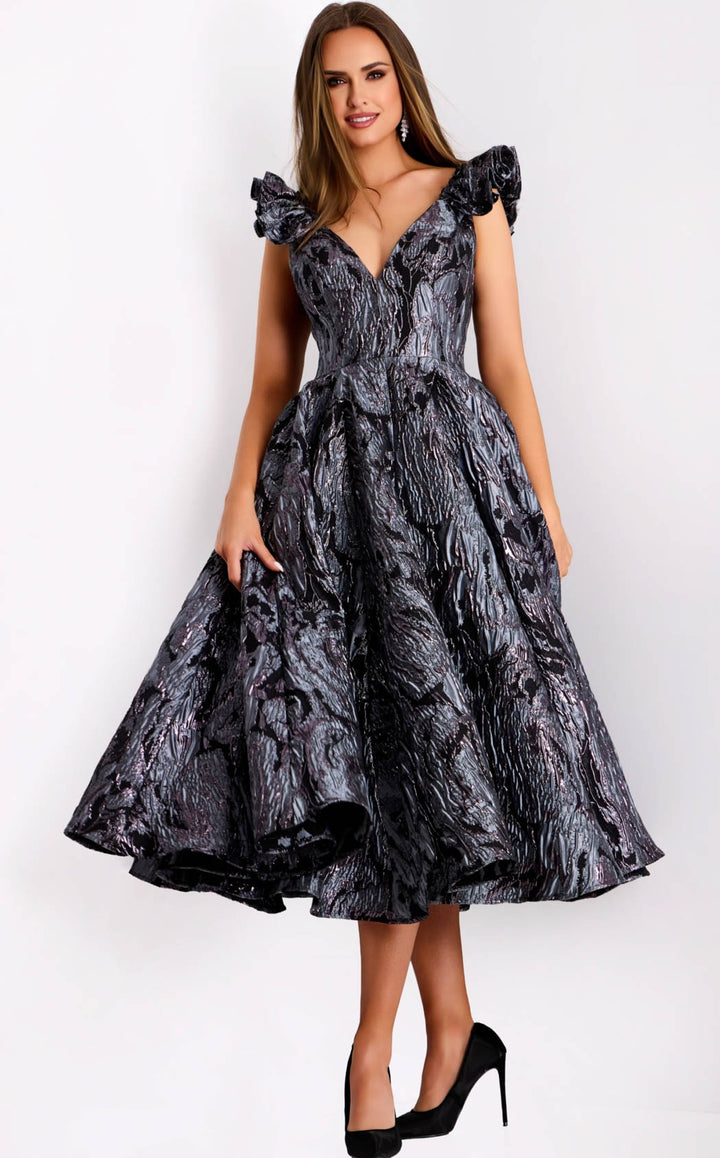 Jovani 40314 Grey-Purple