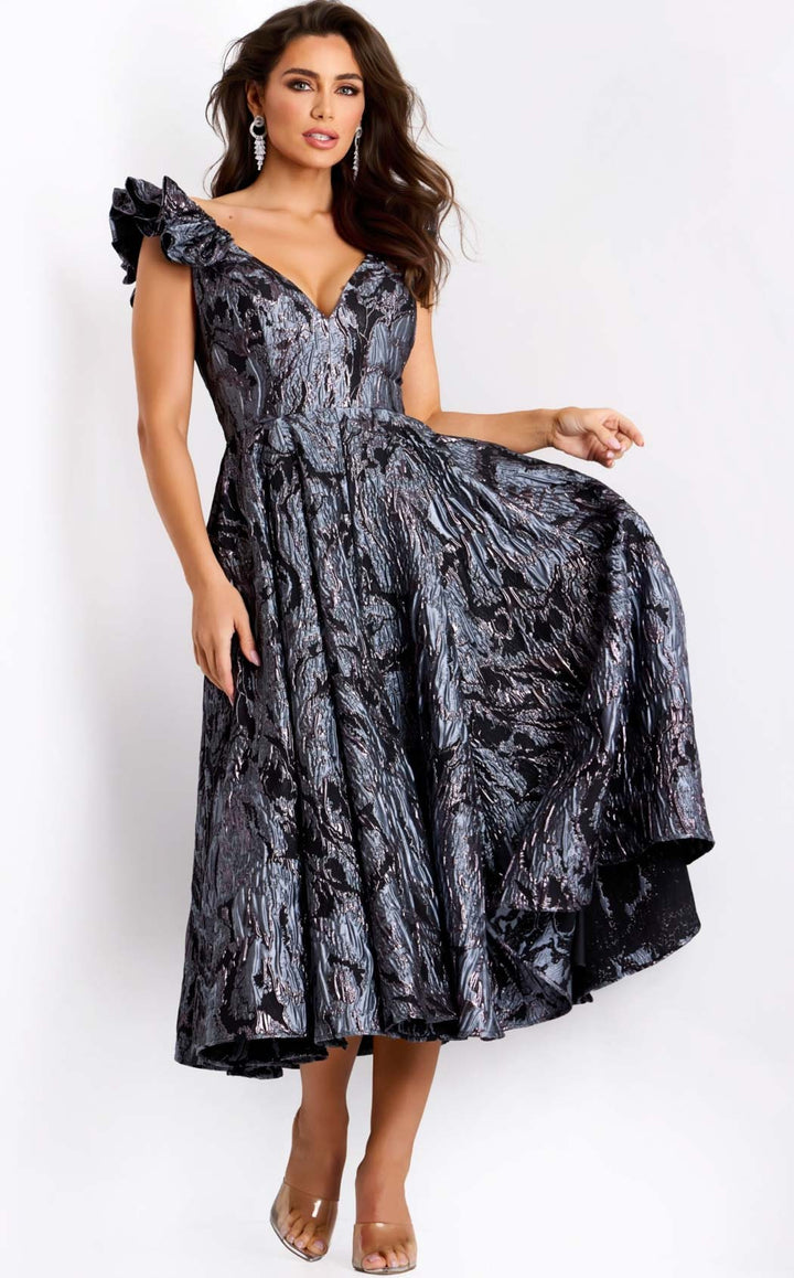 Jovani 40314 Grey-Purple
