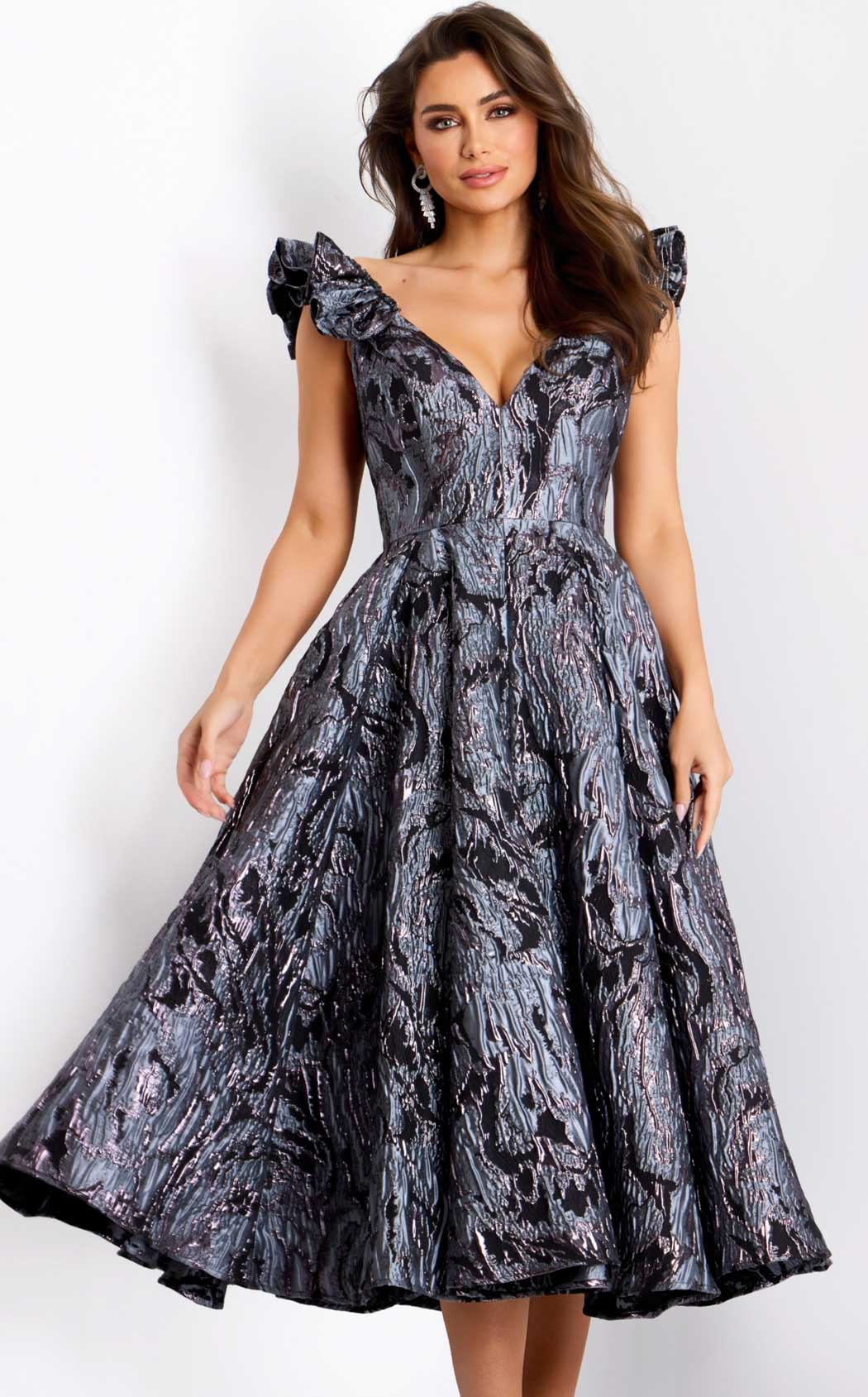 Jovani 40314 Grey-Purple