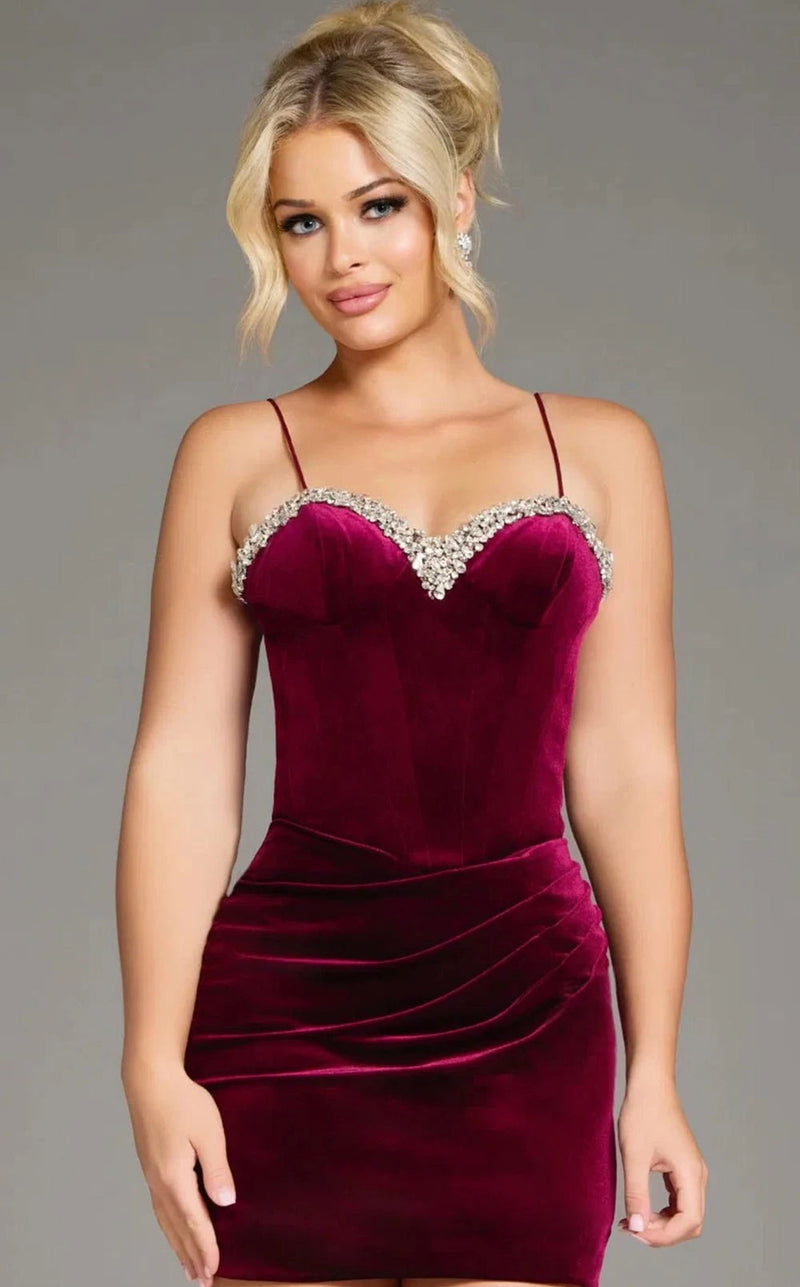 jovani burgundy velvet dress 40360 HipEagle daisy light blue corset Size:46 - 40 WAIST complemented by a lace