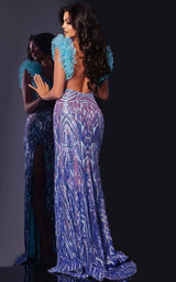 Jovani 40761 Blue-Lilac-Indigo