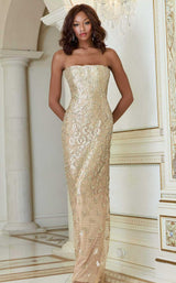 Jovani 40887 Nude/Silver