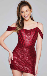 Jovani 40923 Deep-Red