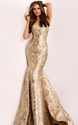 Jovani 41131 Taupe-Gold