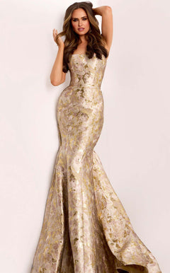 Jovani 41131 Taupe-Gold