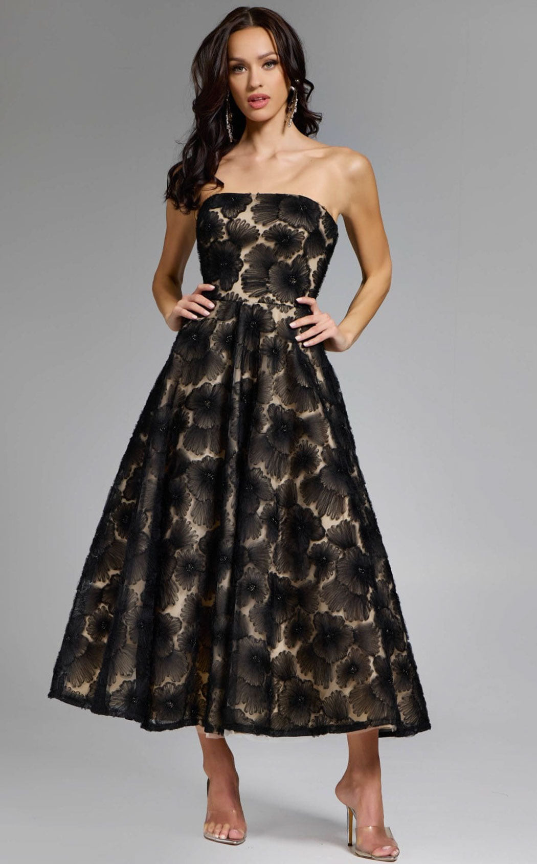 Jovani 41187 Black/Nude