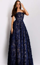 Jovani 41188 Navy/Nude