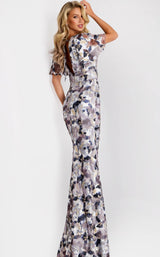Jovani 43046 Grey-Multi