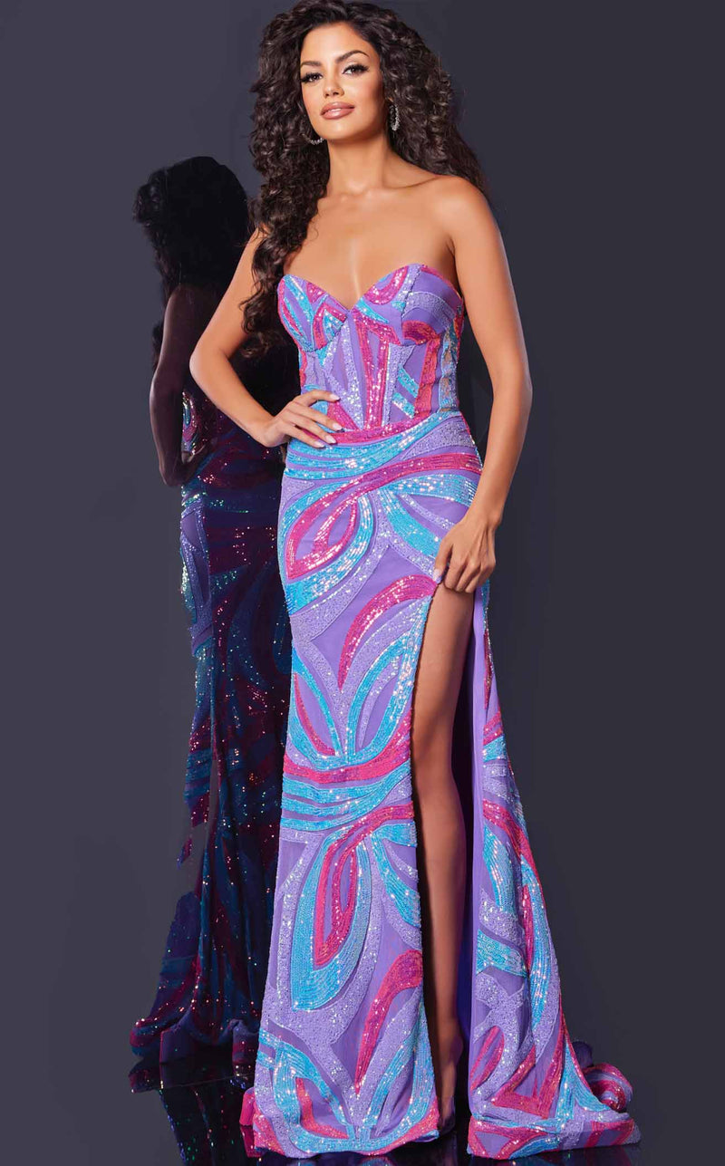 Jovani 43058 Orchid/Pink/Blue