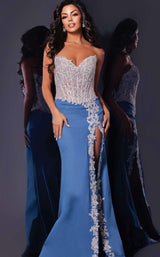Jovani 43341 Off-White/Denim
