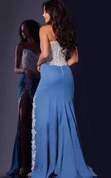 Jovani 43341 Off-White/Denim