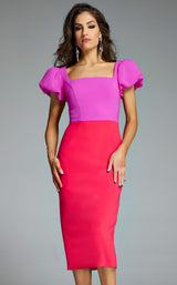 Jovani 43756 Fuchsia/Lipstick