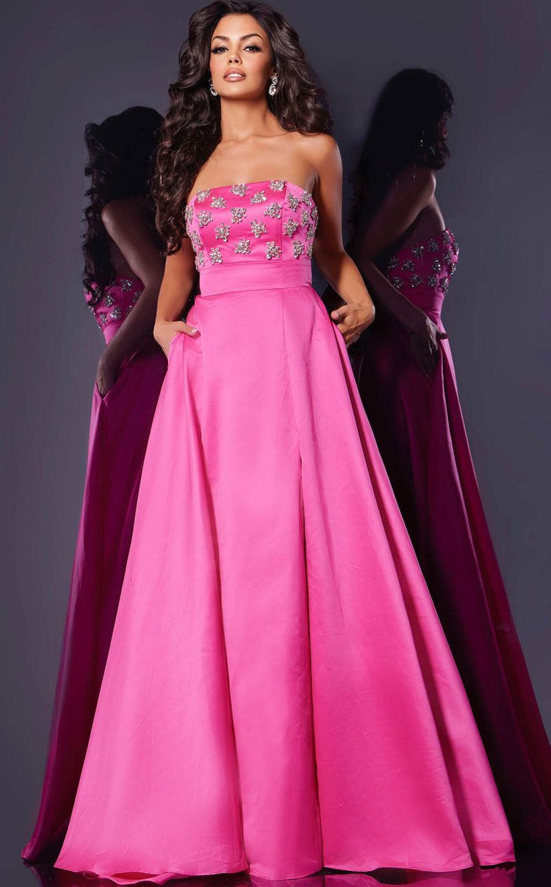 jovani hot pink dress Jovani 43822 Women's Formal Evening & Wedding Guest Dress - Hot Pink