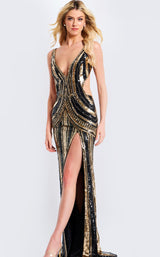Jovani 43953 Black-Gold-Multi