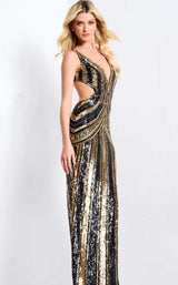 Jovani 43953 Black-Gold-Multi