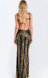Jovani 43953 Black-Gold-Multi