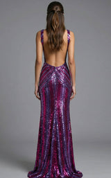 Jovani 43953 Purple-Multi