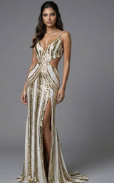 Jovani 43953 White/Gold