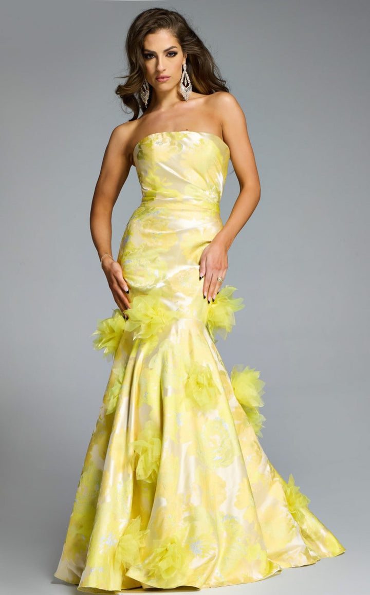 Jovani 44351 Yellow-Multi