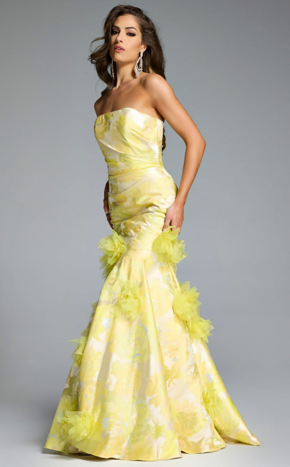 Jovani 44351 Yellow-Multi