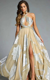 Jovani 44421 Nude/Silver