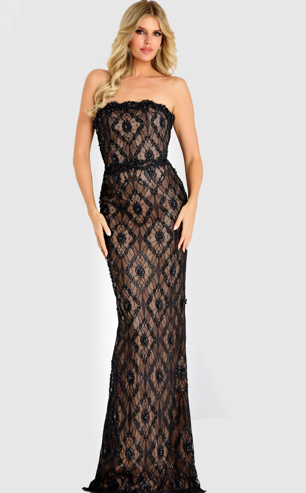 Jovani 44422 Black/Nude